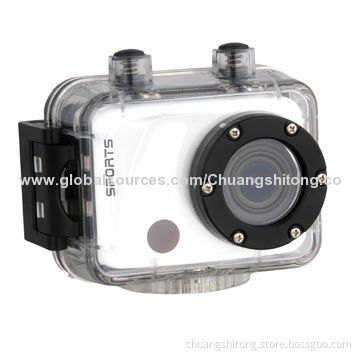Portable sport camera, HD 5.0Mega CMOS sensor, Li-ion battery H.264